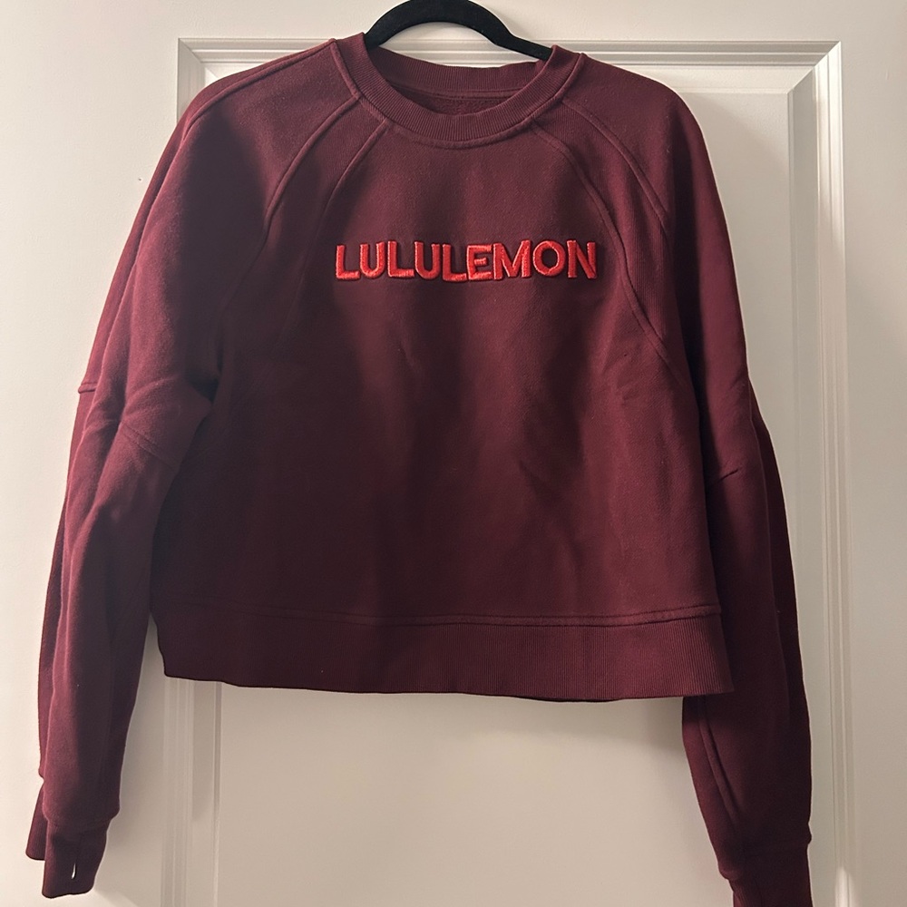 lululemon scuba maroon pullover sweatshirt